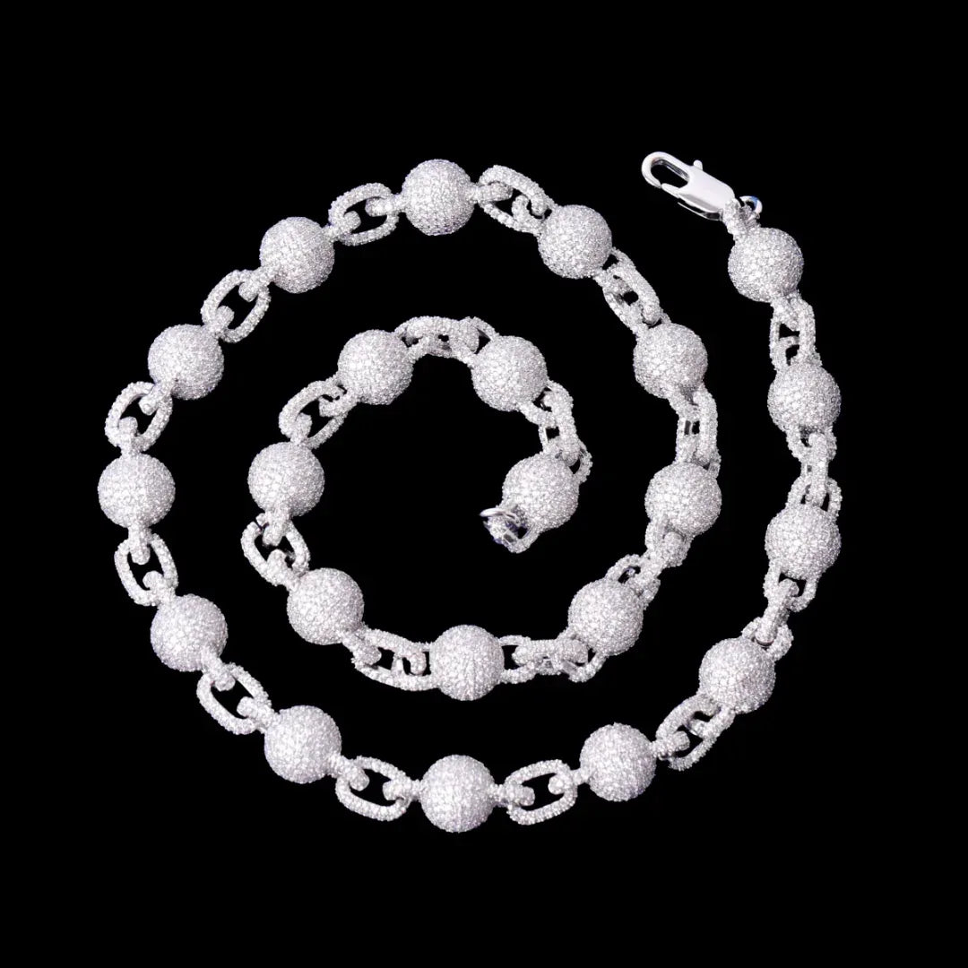 10MM Infinity World Iced Out Necklace Chain - CaratixJewelry